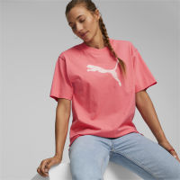 PUMA BASICS - เสื้อยืดผู้หญิง HER สีชมพู - APP - 67310763