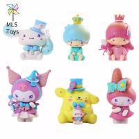 โมเดลสะสมเครื่องประดับบ้าน Kids Toys MLS 6ชิ้น/ชุดรูปปั้นของตกแต่งเดสก์ท็อป Cinnamoroll โมเดลของเล่นหุ่นของเล่นหุ่นแอคชั่น My Melody