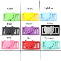 【cw】 10pcs 100pcs Color 3/8 quot;(11mm)Buckle Cat Head Safty Break away Plastic Cat Collar Paracord Webbing Apparel Accessories