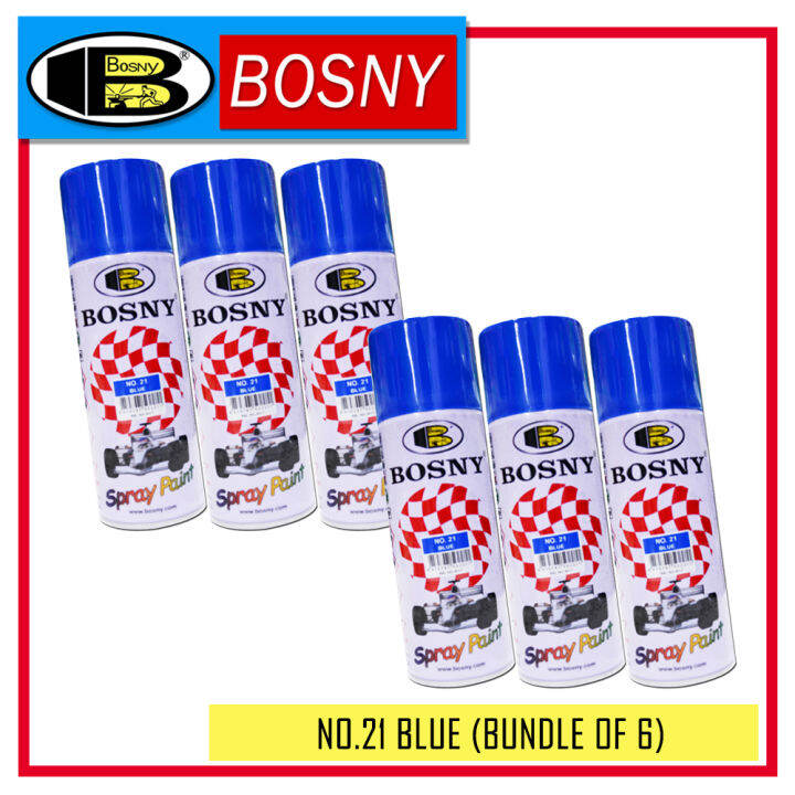Bosny Spray Paint No. 21 Blue (Bundle of 6) Lazada PH
