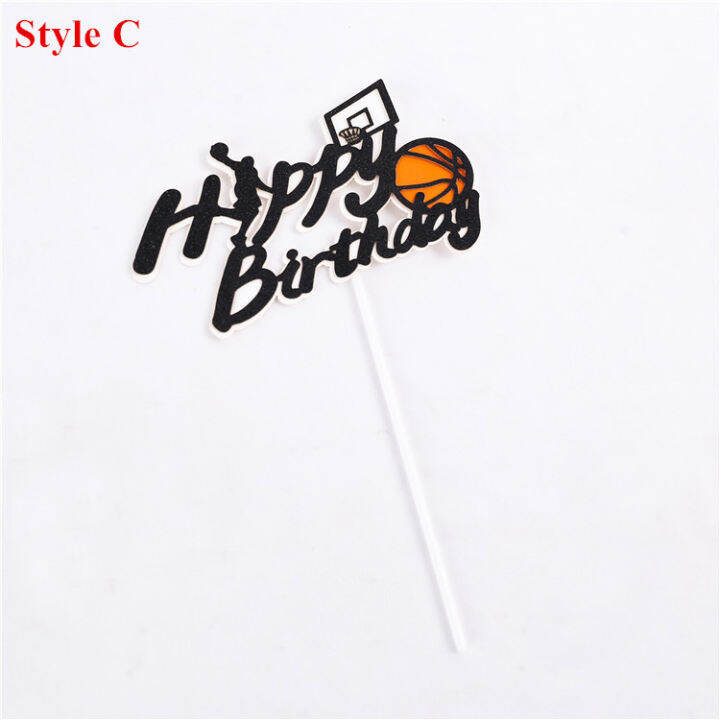 Sports Cake Toppers Set - 44-Piece Football & Basketball Theme Decorations For Birthday Parties, Baby Showers