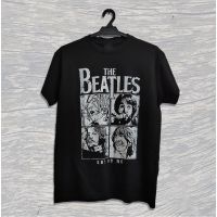 แฟชั่น BEATLES อัลบั้ม LET IT BE TSHIRT สีดำtee HITAM ROCK BAND FULL UNISEX TOR เสื้อผ้าโดย SKULL OF ROCK TeeMen เสื้อยืด