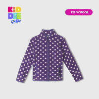 KiddeeCrew แจ็คเก็ตเด็กผู้หญิง มีซิปหน้าจุดวงกลมขาว White circle point jacket เหมาะสำหรับอายุ 2-6 ปี มี 3 สี