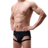 【CW】 CLEVER MENMODE Men Silk Briefs Bulge Penis Panties Leg Straps Harness Underpants