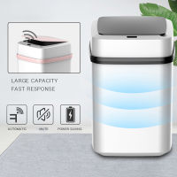 Induction Trash Can Smart Home Inligent Waste Bin Automatic Trash Bin Home Electric Sensor Waste Garbage for Kitchen Bathroom