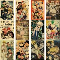 ✗✖✉ ญี่ปุ่น Anime Hunter X Hunter โปสเตอร์มังงะรูป Killua Gon Hisoka กระดาษคราฟท์ Vintage Wall Art ภาพวาดตกแต่งบ้านภาพจิตรกรรมฝาผนัง