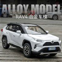 1:32โตโยต้า RAV4นอกถนนยานพาหนะจำลองสูง D Iecast โลหะอัลลอยรุ่นรถแสงเสียงดึงกลับคอลเลกชันเด็กของเล่นของขวัญ