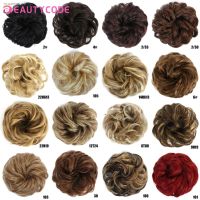 ◙♝ BEAUTYCODE Messy Chignon Donut Hair Bun Pad Elastic Hair Rope Rubber Band Synthetic Hairpiece Gary Brown Color