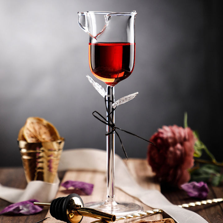 jiang-แก้วไวน์แดงทรงกุหลาบแก้วไวน์ทรงกุหลาบ75มล-ถ้วยค็อกเทลไวน์แดงทรงกุหลาบ