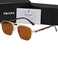 ใหม่แว่นกันแดด Prada 2023ขนาดเล็กแฟชั่นผู้ชายและผู้หญิงแว่นกันแดด UV หลักฐานอินเทอร์เน็ตดาราเดินทางกลางแจ้งขับรถสวมใส่