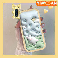 YIWESAN เคสสำหรับ OPPO เคส R17ลายการ์ตูนกระต่ายดอกไม้3D สีสันสดใสกันกระแทกแบบใสเลนส์กล้องถ่ายรูปแบบนิ่มมอนสเตอร์ตัวน้อยเคสมือถือฝาครอบป้องกันซิลิโคนแบบเรียบง่ายเคสความคิดสร้างสรรค์โปร่งใส