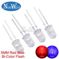 【LZ】۞♂☄  50pcs/lot 5mm Flash Red Blue Bi-Color Light-Emitting-Diode Automatic Flashing LED F5 Flash Control Blinking Diode DIY