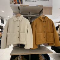 Uniqlo เสื้อแจ็คเก็ตแขนยาวสำหรับผู้หญิงกันลมเสื้อแจ๊คโพล่าฟลีซใหม่สำหรับฤดูหนาวห้องลองเสื้อ2022แจ็คเก็ตสั้น449758