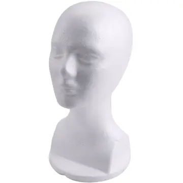 Styrofoam Mannequin Head Hats, Wigs Cap Display Stable Wig Head