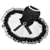 Hot! Glitter Bow Lace Dog Princess Tutu Dress Bubble Skirt Pet Clothes Puppy Costume dog clothes ropa perro