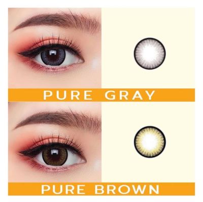 คอนแทคเลนส์ Dream Color1 Pure(Gray,Brown) ค่าสายตา 0.00 ถึง -10.00