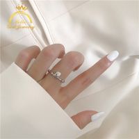 Hello Girl Jewelry Korean Fashion Love Pendant Ring for Women Girl Retro Baroque Round Beaded Index Finger Rings