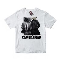 เสื้อยืดคุณภาพดี [Fashion] (ฟรีชื่อ) เสื้อยืด ผ้าฝ้าย พิมพ์ลายการ์ตูน SKIBIDI TOILET SKIBIDI CAMERAMAN UNISEX สําหรับเด็กS-5XL