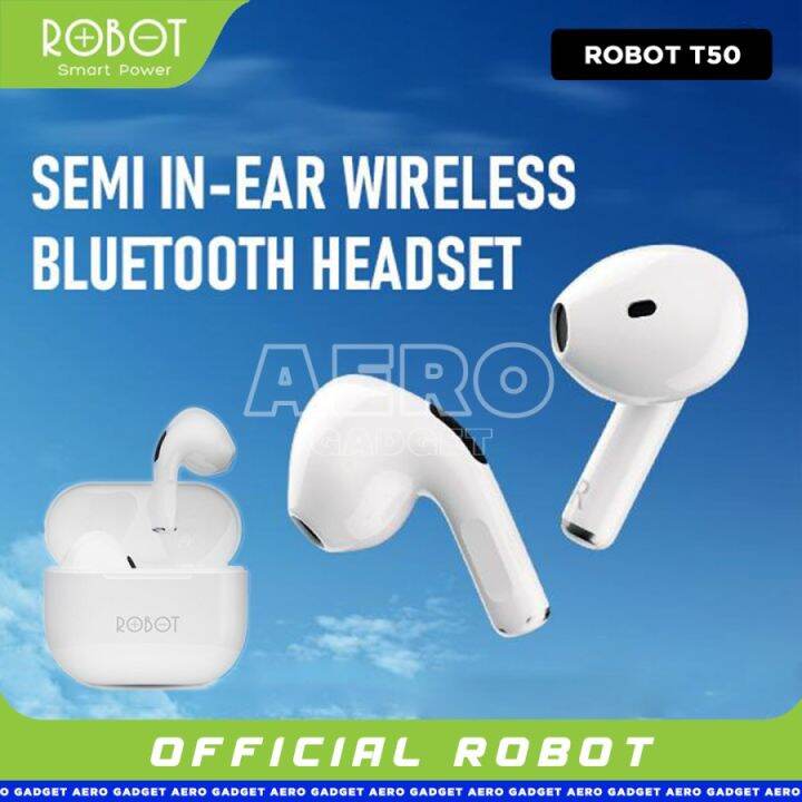 ROBOT Headset Bluetooth TWS T50 Earphone Earbuds Airbuds New T20 T30