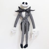 BJGG 50ซม. ค่ะ ตุ๊กตา JACK skellington แจ็คกำมะหยี่ หัวเล็กๆ ตุ๊กตาโครงกระดูกตุ๊กตา ของเล่นตุ๊กตาผ้า นุ่มนุ่มๆ คริสมาสต์