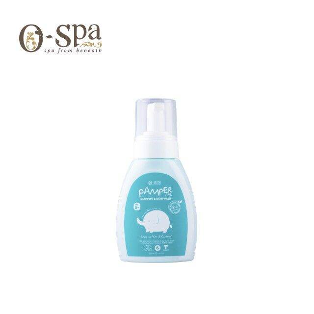 o-spa-natural-pamper-me-baby-shampoo-amp-bath-wash-foam-shea-butter-amp-coconut-200-ml-โฟมอาบน้ำและสระผม-2-in-1-สำหรับเด็ก-กลิ่น-เชียร์บัทเทอร์-และมะพร้าว