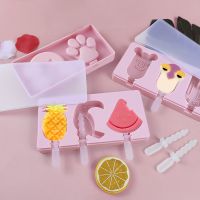 Cute Ice Cream Silicone Mold FDIY Kid Chocolate Dessert Popsicle Moulds Tray Ice Cube Maker Homemade Tools Summer Party Supplies