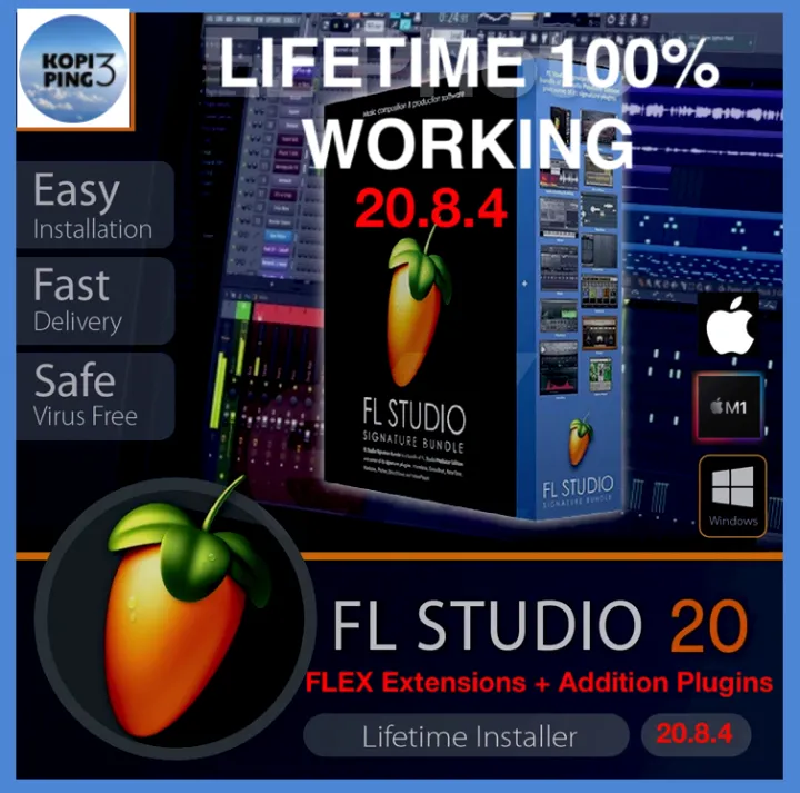 NEW MAY 2022 VERSION】FL Studio Producer Edition .2576 + FLEX  Extensions + Addition Plugins+Free gift | Lazada