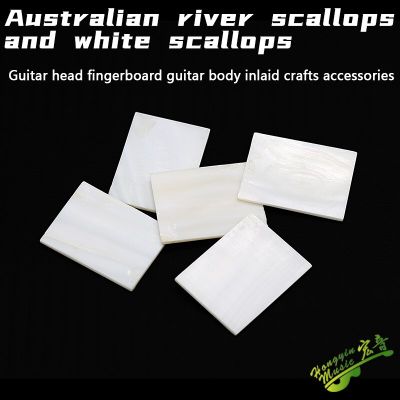 {:“》: 1ชิ้น Fingerboard หัวกีตาร์สีขาวแม่น้ำออสเตรเลียอุปกรณ์งานฝีมือแกะสลักร่างกายวัสดุโมเสก