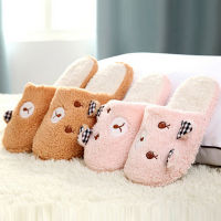 Honnyzia Shop LALANG Women Lovely Bear Home Floor Soft Indoor Slippers Shoes (Pink)