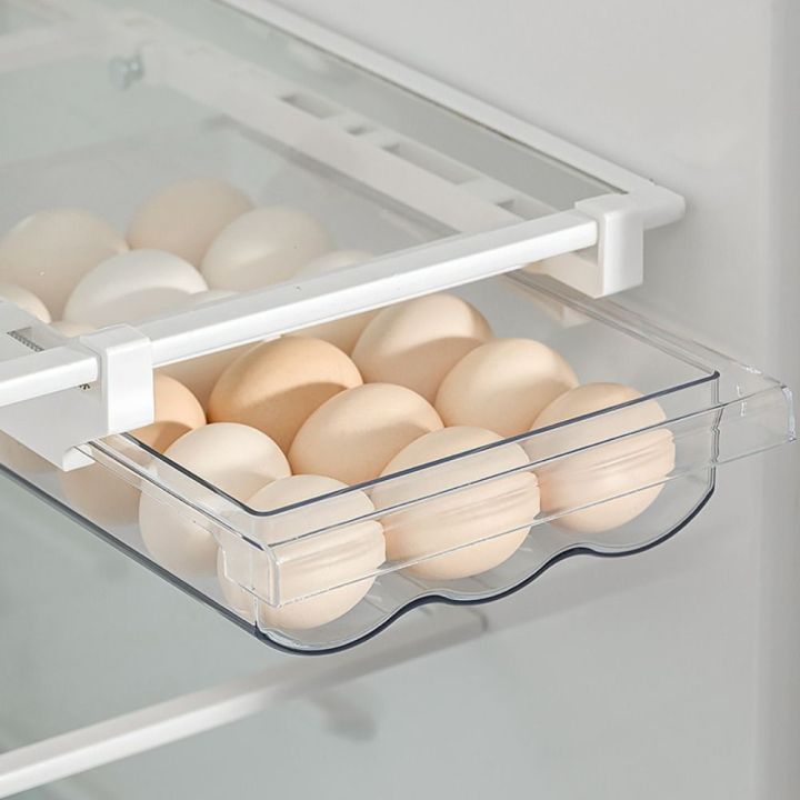 ideert-กล่องเก็บของไข่ชนิดลิ้นชักใสแบบแขวนลิ้นชักจัดระเบียบลิ้นชักเก็บไข่ใช้งานได้จริงห้องครัวแบบดึงออกได้