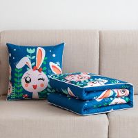 Pillow Quilt Dual-Purpose Car Cushion Two-In-One Sofa Office Nap Quilt Factory Logo Creative 【AUG】