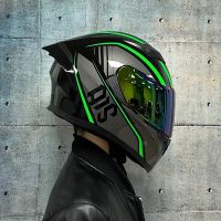 AIS หมวกคลุมเต็มหน้า Casco Moto Capacete หมวกกันน็อคแข่งรถจักรยานยนต์ได้รับการอนุมัติจาก Kask DOT