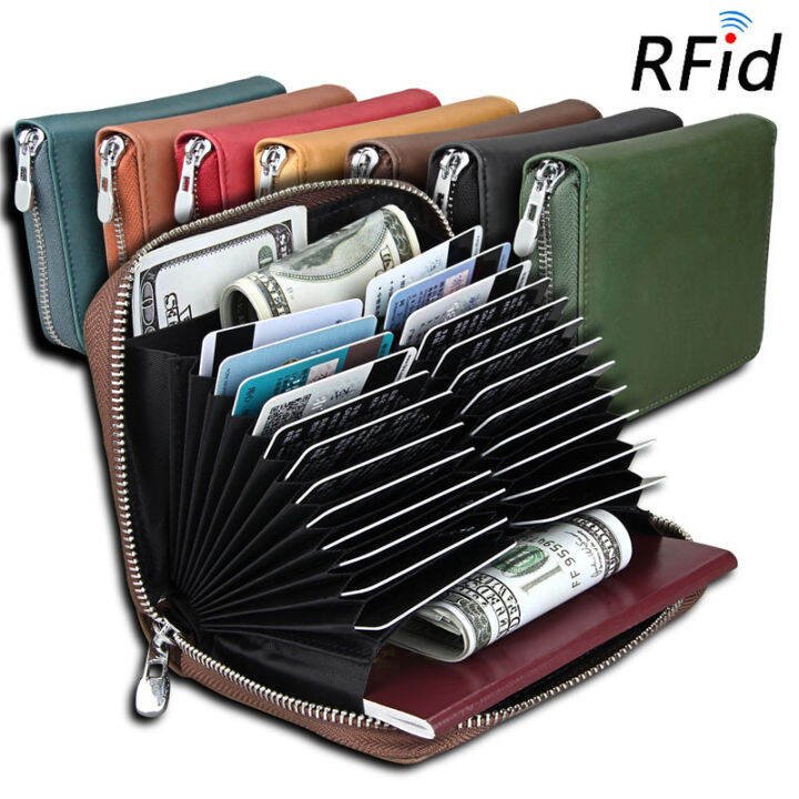 EverToner Double Row Multi-card RFID Card Holder Antimagnetic Card Package Women Men ...