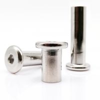 M3 M4 M5 M6 M8 M10 Length 5-120mm 304 Stainless Steel Hex Hexagon Socket Head Furniture Rivet Connector Insert Joint Sleeve Nut