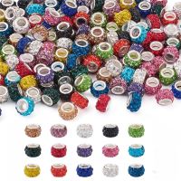 ▽☇ 50Pcs Wholesale Lots Bulk Large Hole Glass Beads Spacer Charm Fit Pandora Bracelet Chain Necklace Earrings for Jewelry Making