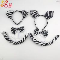 ? COS hair band Halloween children show performance tire zebra ears three-piece head hoop Cosplay stage props