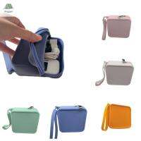 กระเป๋าซิลิโคนทรงสี่เหลี่ยมสีทึบ Dompet Koin Tas Barang ขนาดเล็กกันน้ำน่ารักผู้หญิง