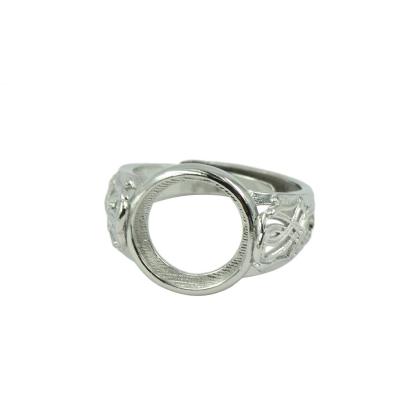 LazaraLife แหวนตั้งค่าคาโบชองที่ว่างเปล่า DIY แหวนหาเครื่องประดับทำ 10 มิลลิเมตร 12 มิลลิเมตร 14 มิลลิเมตร