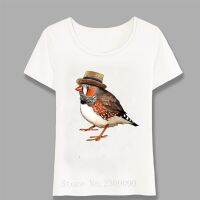 ฤดูร้อนใหม่ Zebra Finch พิมพ์เสื้อยืด Hipster ผู้หญิงเสื้อยืดความแปลกใหม่ Bird Design Tops แฟชั่นผู้หญิง Casual Tees Harajuku