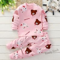 【Ready Stock】 ♤ C22 Baby Pajamas Cotton Baju Tidur Baby Girl Childrens Clothing Long Sleeve Pajamas Baby Girls Cartoons Pyjamas Kids