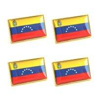 Wholesale 5pcs Venezuela Rectangle national flag Pin Badge country Lapei Pin 2.5CM X 1.6CM