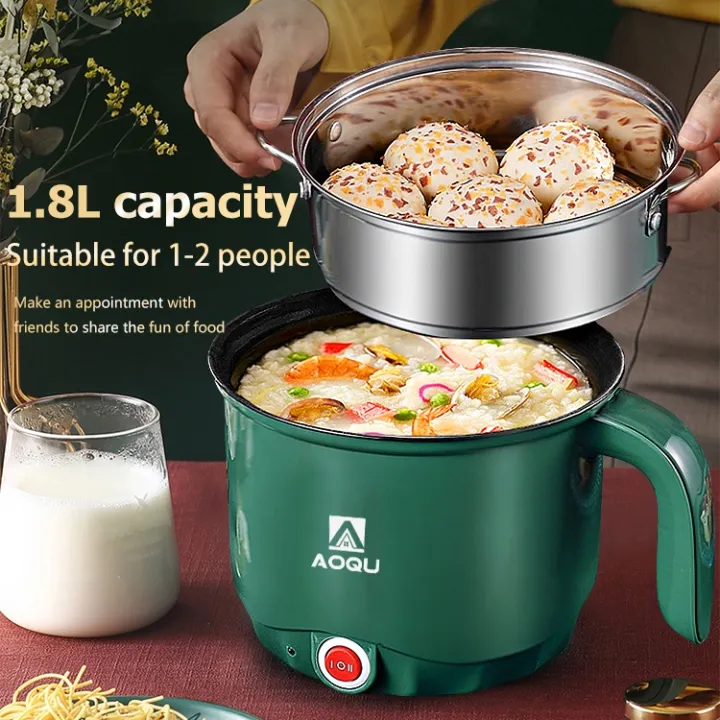 Mini Rice Cooker, Multi-function Cooker, 1.8L Non-stick Inner Pot ...