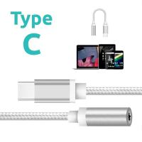 Weave Type C to 3.5mm Jack Earphone Cable Converter AUX Audio Cable USB Type C to 3.5 Earphone Adapter For HTC huawei iPhone Cables