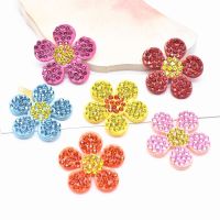 10 Pcs 27mm Shiny Plum blossom Rhinestones Appliques for Crafts DIY Clothes Shoes Hats Hair Clips Decorative Accessories