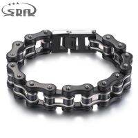 Free Shipping SDA 316L Stainless Steel Fashion Men Bracelets Sky Black 16mm Width Mixed Style Punk Rock Jewelry 7.5" 10" YM011