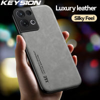 KEYSION เคสหนังสุดหรูสำหรับ OPPO Reno8 Pro 5G 8 Z 5GSoft ซิลิโคน + PC กันกระแทกโทรศัพท์ฝาหลังสำหรับ Reno8 4G