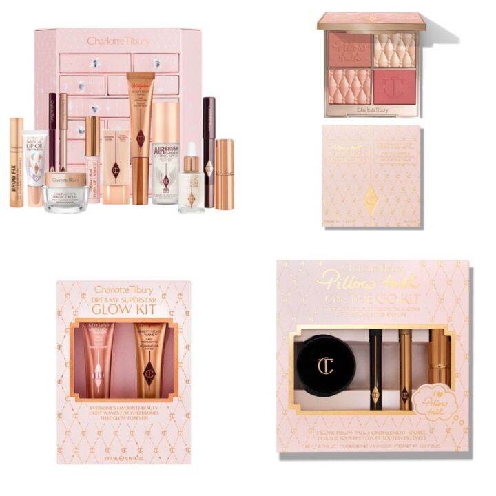 Authentic Charlotte Tilbury Holiday 2022 Vault Pillow Talk Face Palette Mini Lip Trio Kit etc