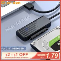 Cybmoon SATA to USB Converter 2.5 Inch SATA SSD HDD Hard Drive Adapter 5Gbps USB 3.0 to SATA Type-c to SATA Adapter for Laptop