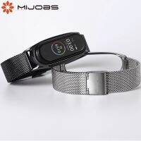 ♝ Pasek Mi zespół 5 4 3 bransoletka Opaska Opaska Miband 5 Xiomi Pulseira Opaska dla Xiaomi pasek Correa mój zespół pas 4 Metal Xiami