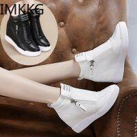 Brand autumn winter fashion boots Women Shoes with increased platform sole female fashion casual zip botas Y10360